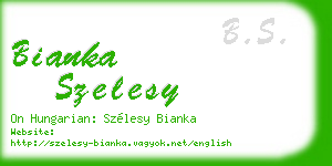bianka szelesy business card